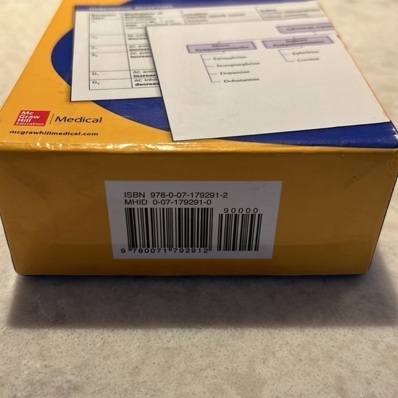 ⭐️ Pharmacology Flashcards 3rd Edition Lange Baron Lee McGraw Hill - Picture 4 of 6